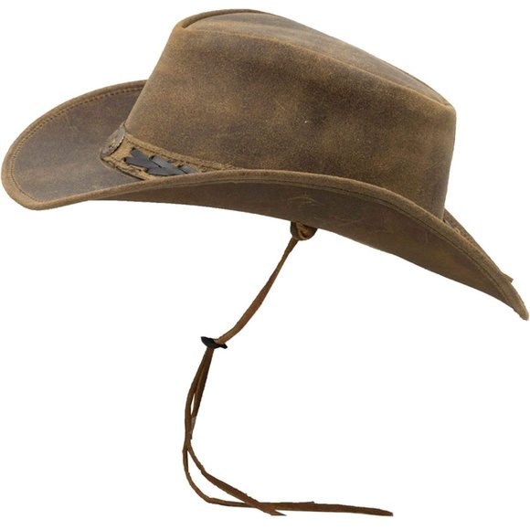 Walker & Hawkes Outback Antique Leather Hat - Picture 2 of 8